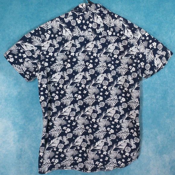 Hudson & Barrow NYC Short Sleeve Button Up Floral Men's Shirt, Size Large - Picture 2 of 4